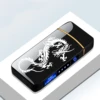 New Dual Arc Windproof Flameless Lighter With LED Power Display USB Touch Metal Plasma Lighter Portable Kitchen Outdoor Gadget 2