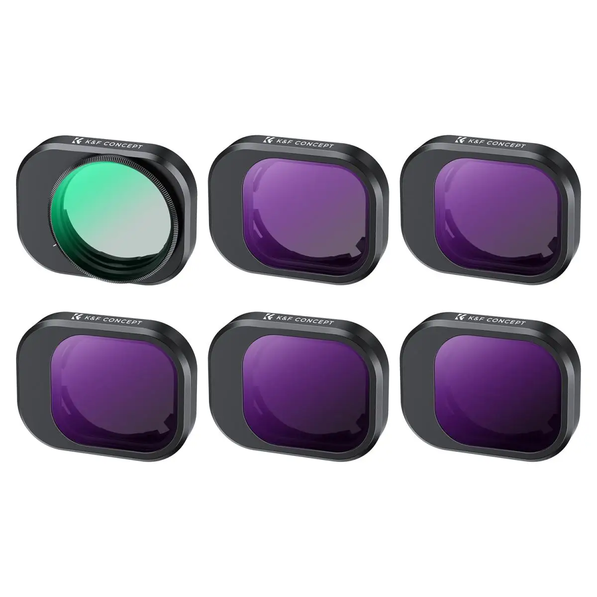 

K&F Concept CPL&ND 6Pcs Lens Filter Kit for DJI Mini 4 Pro (CPL+ND8+ND16+ND32+ND64+ND128) Waterproof Anti-scratch 28 Multi-Layer