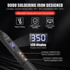 JCD 908U Soldering iron kit LCD display 80W Adjustable temperature portable Soldering iron 220V/110V welding tool 4