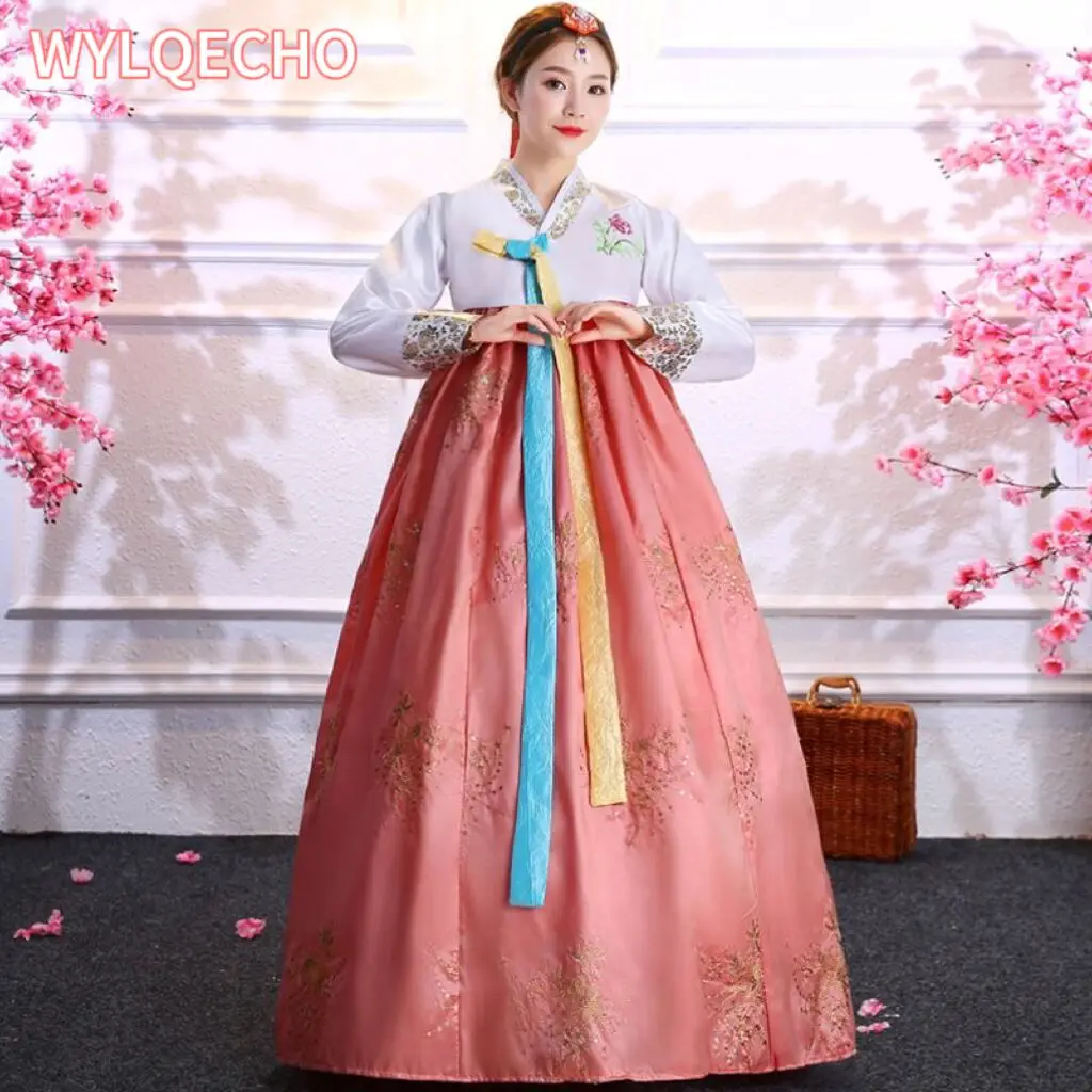 

Традиционный костюм с блестками в Корейском стиле hanbok, Женский костюм для дворца в Корейском стиле, платье hanbok, одежда для национального танца для выступлений на сцене 89