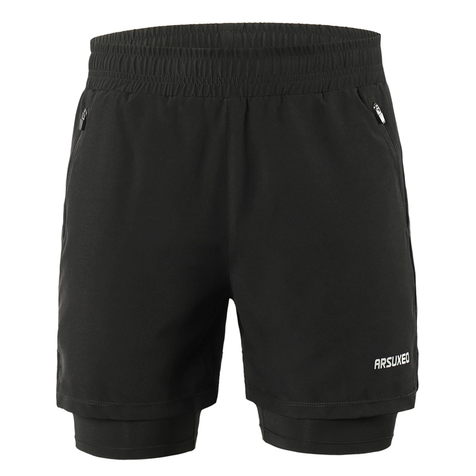 running shorts Men 2 in 1 Running Shorts Quick Drying Breathable Active Training Exercise Jogging  Cycle Shorts