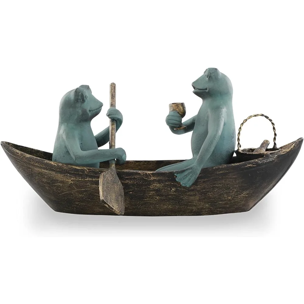 

10x21,50x11 дюймов Цветная садовая скульптура Rowboat для пикника