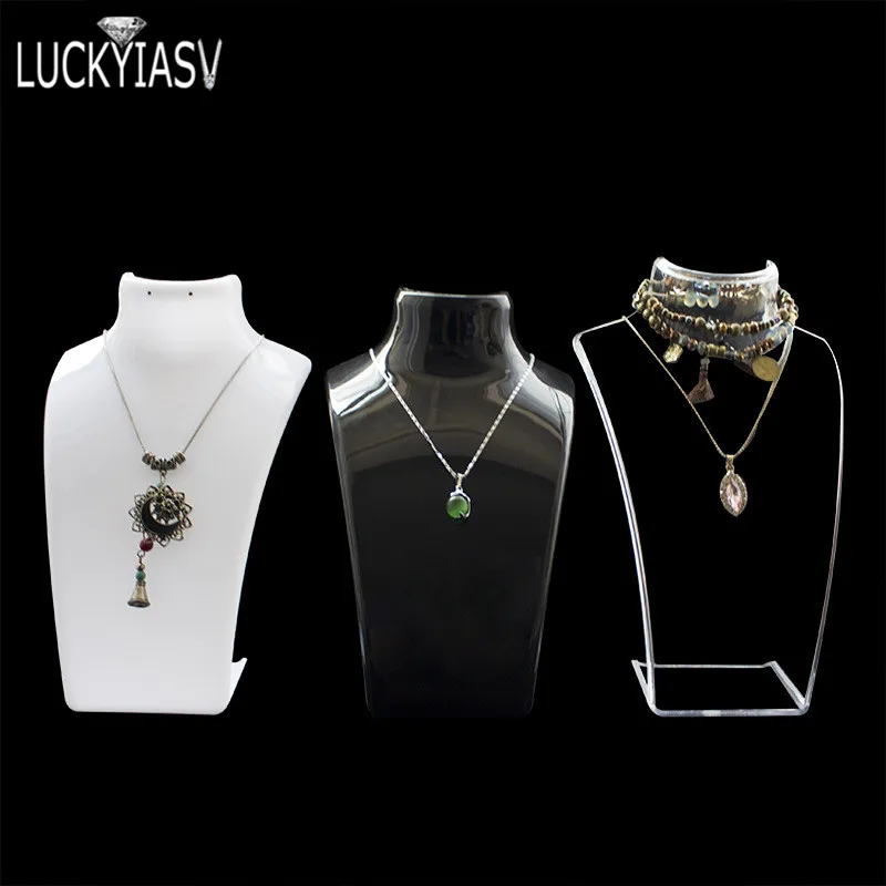 

New and Hot Sale Three Colors 20*13.5*6cm Mannequin Necklace Jewelry Pendant Display Stand Holder Show Decorate Retail