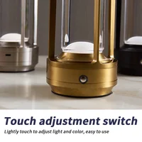 Cordless Table Lamps USB Rechargeable Night Light 3 Colors Change Dimmable Portable Beside Light For Bedroom Living Room 2