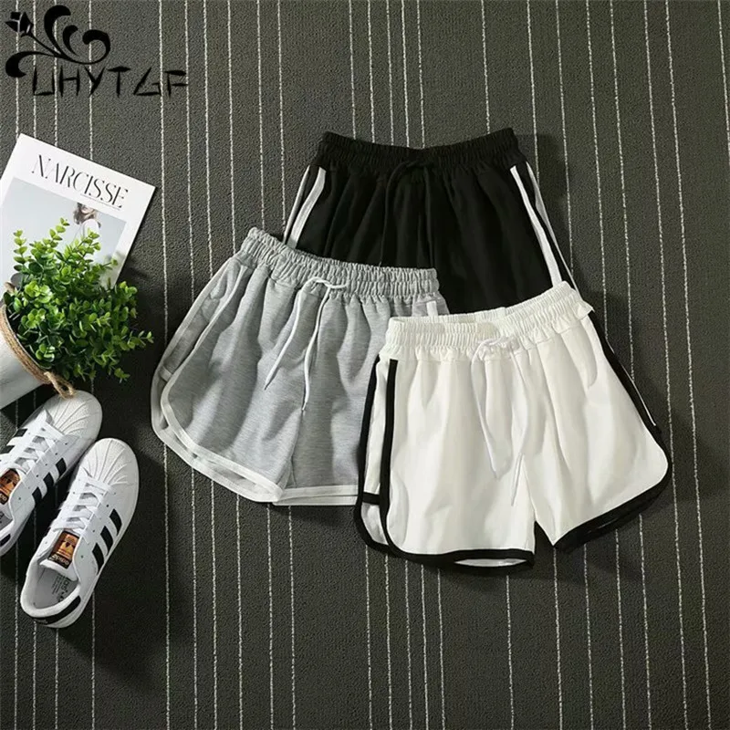 

UHYTGF Women's Sports Shorts Beach Summer Comfortable Simple Yoga Three-Point Pants Frenulum Elastic Waist Women's Shorts 90