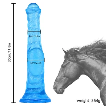 Soft Long Animal Dildo For Anal Huge Horse Dildo Penis With Suction Cup Dick Sex Toys For Adults Gold Black Dildos For Women Men 6