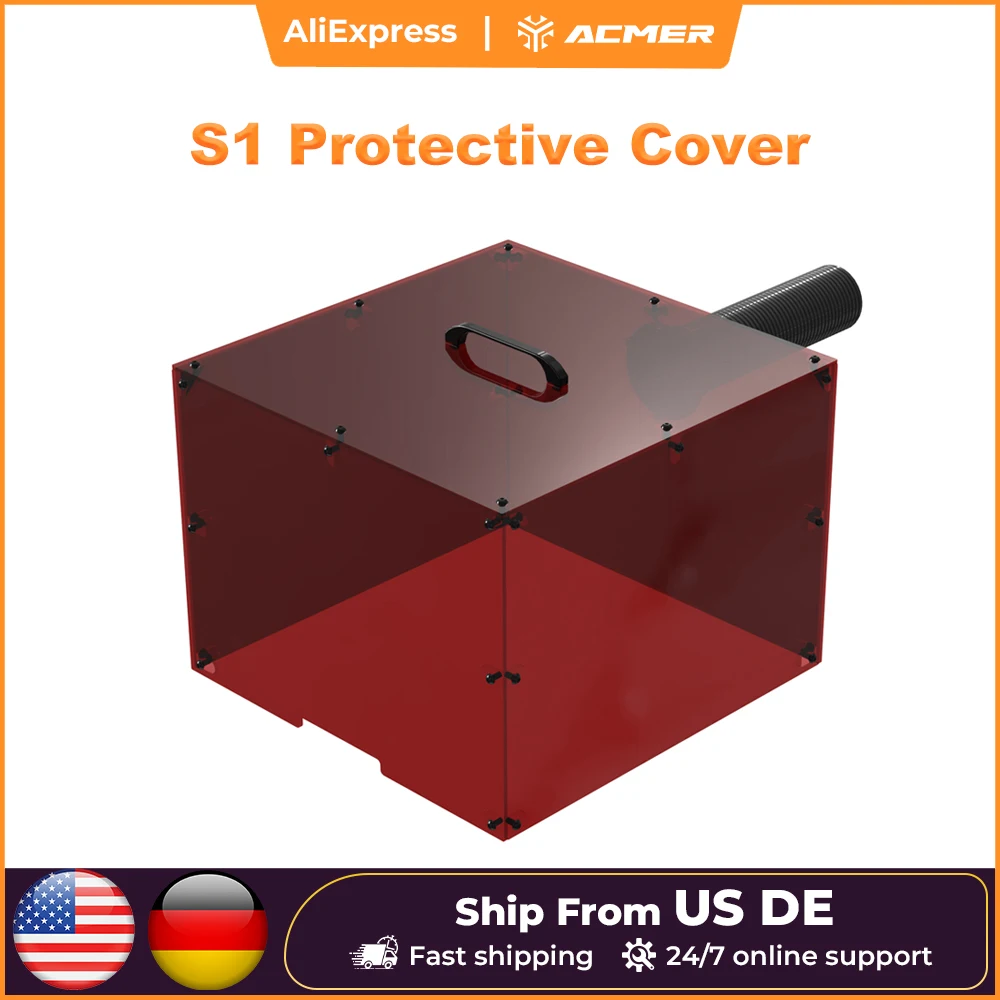 ACMER S1 mini Laser Enclosure Box Laser Protection Vent Dustproof Fireproof Waterproof Protective Cover for S1 2.5/3.5/6W