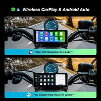 JMCQ 6.86'' Motorcycle DVR GPS Navigaton Wireless Carplay Android Auto Dash Cam IP67 Waterproof Dual Bluetooth Moto Monitor - Image 6