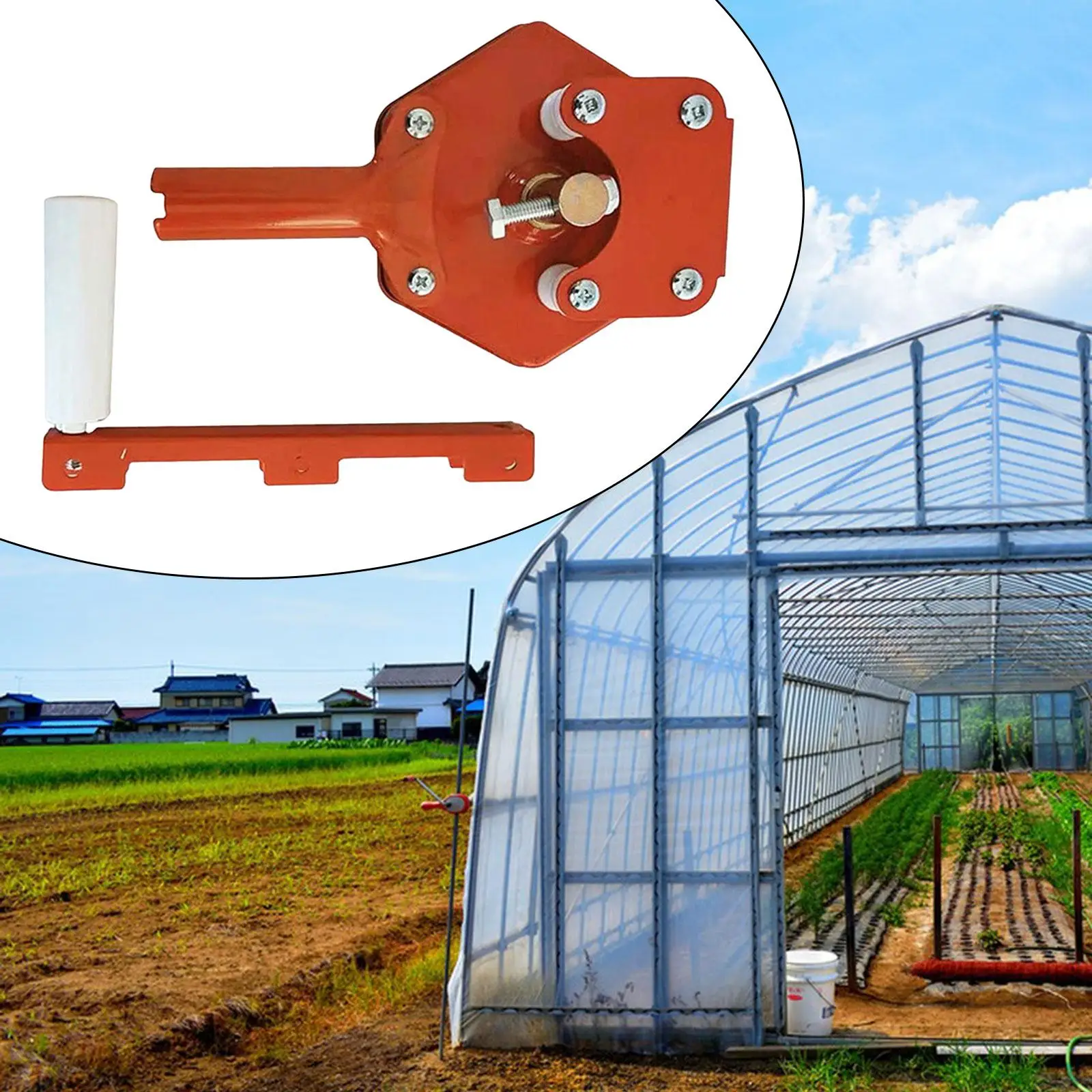 Greenhouse Hand Crank Winch Windproof Professional for Planting Vegetables Flower Cultivation Breeding Greenhouses Agricultural