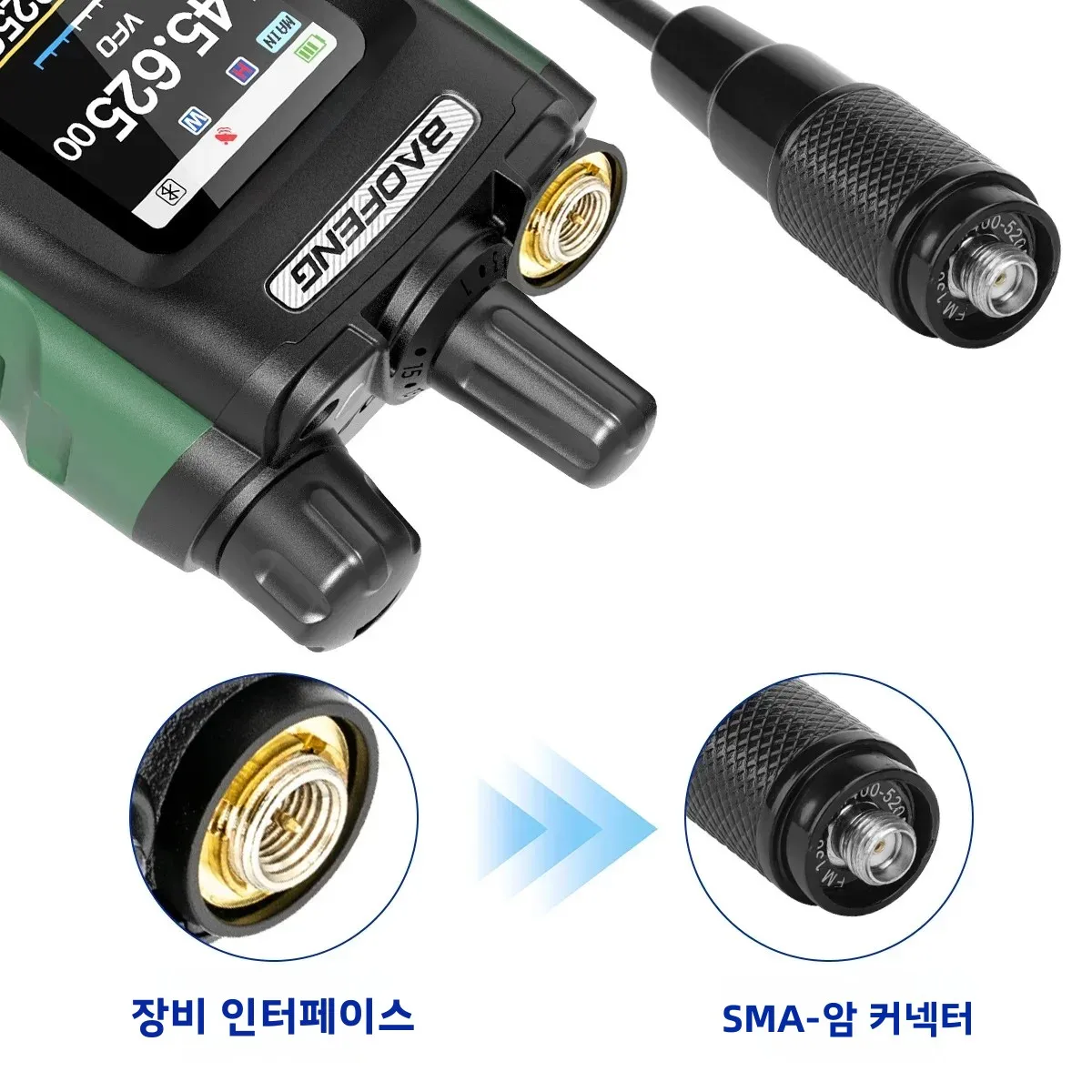 ABBREE AR-188 V2 구즈넥 전술 안테나 SMA-여성형 VHF UHF 듀얼 밴드 고이득 접이식 안테나 (바오펑 무전기 UV-32 UV-5R MINI 호환)