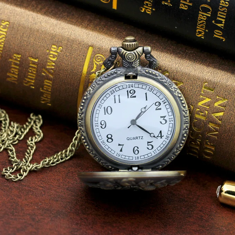 Male Dragon Pocket Watch Masculino Relogio Saati Vintage Fashion Unique Gifts Watches Unisex Quartz Clock Necklace Pendant Reloj quartz watch pocket watch