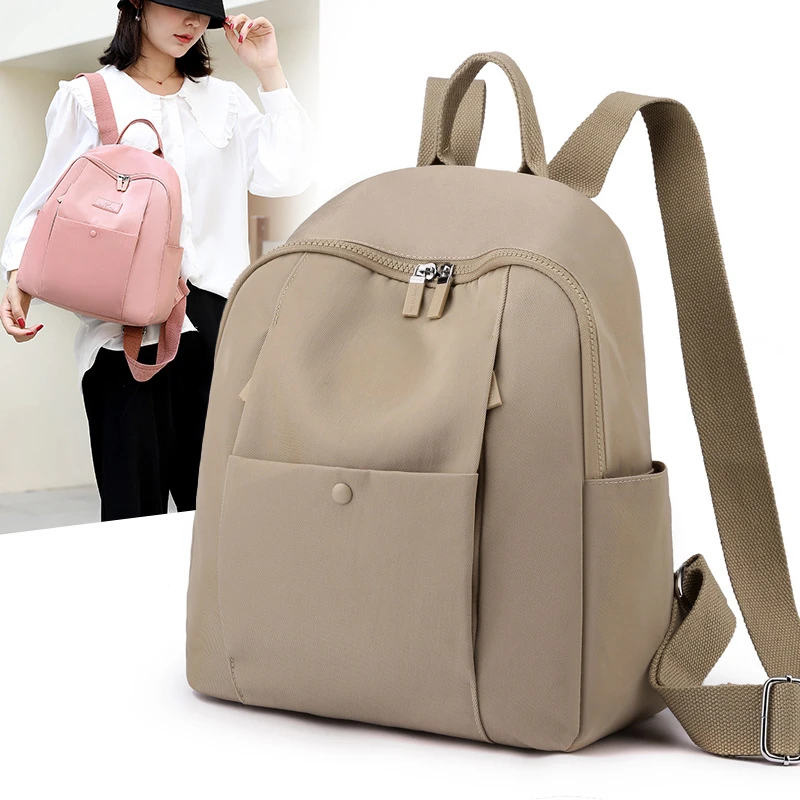 Trendy Women's Shoulder Bag Nylon Outdoor Waterproof Multifunctional Portable Backpack Travel Large Capacity Lady Bags
