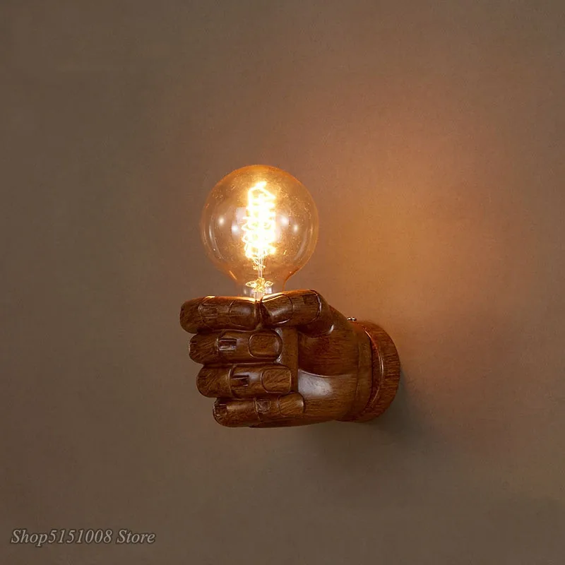 Loft Style Nordic Resin Metal Wall Sconce Art Decor left hand right hand bedside Wall Light for Home Lamp Indoor Lighting