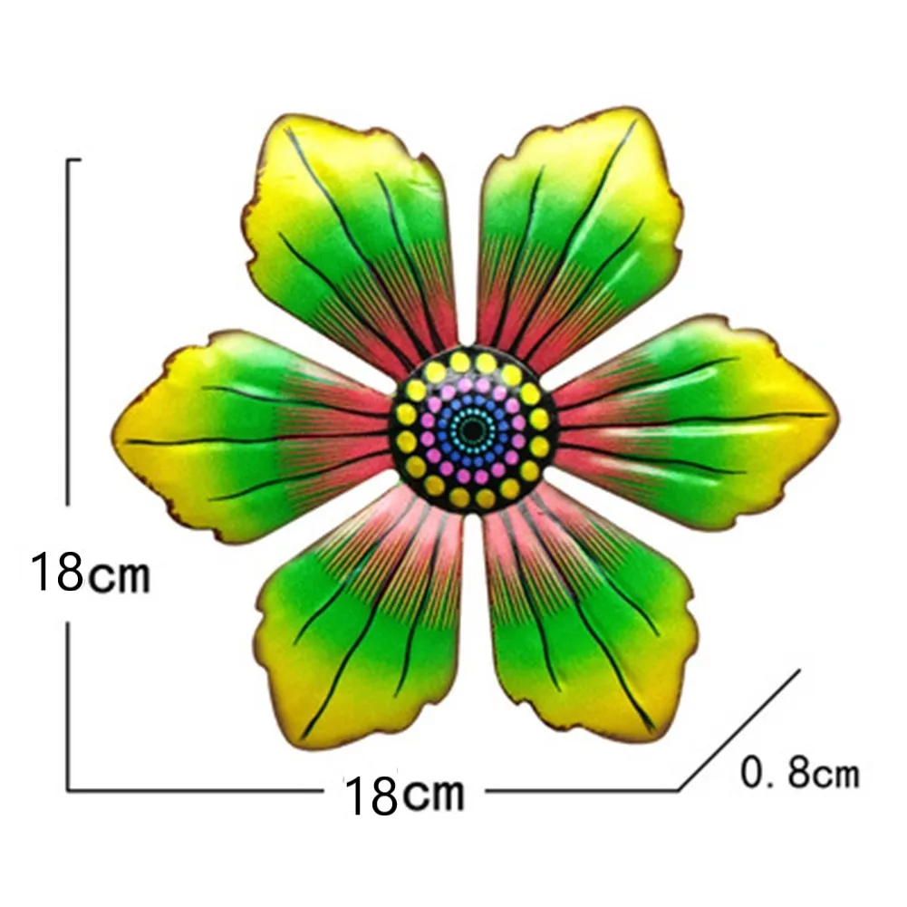 Metal Flower Crafts Wall Art Sculpture Flower Hanging Figurine Decoration Outdoor Hanging Ornament Garden Home Decor 1pc garden decoration metal wall decor