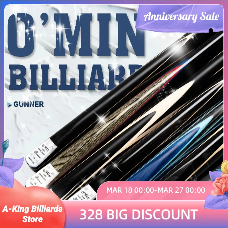 

CRICAL OMIN 3/4 Split Snooker Cue 9.8-10mm Tip Ash Wood Shaft Solid Wood Butt With Extension Omin Victory Billiards Snooker Cue