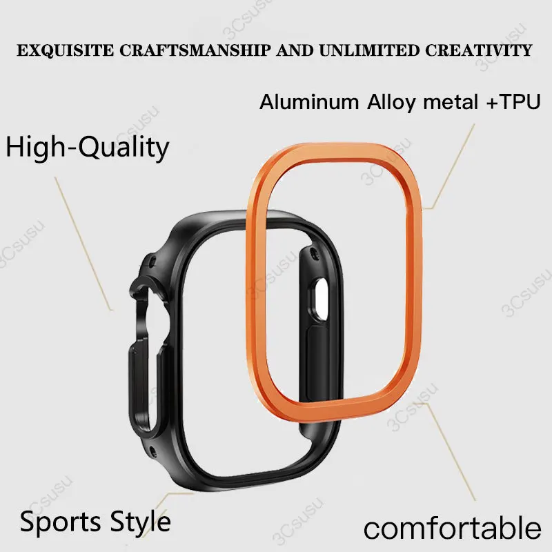  ġ ˷̴ ձ ݼ  TPU ̽, Ʈ 49mm 45mm 41mm   Ͽ¡ ȣ, iWatch ø SE 9 8 Ʈ 7