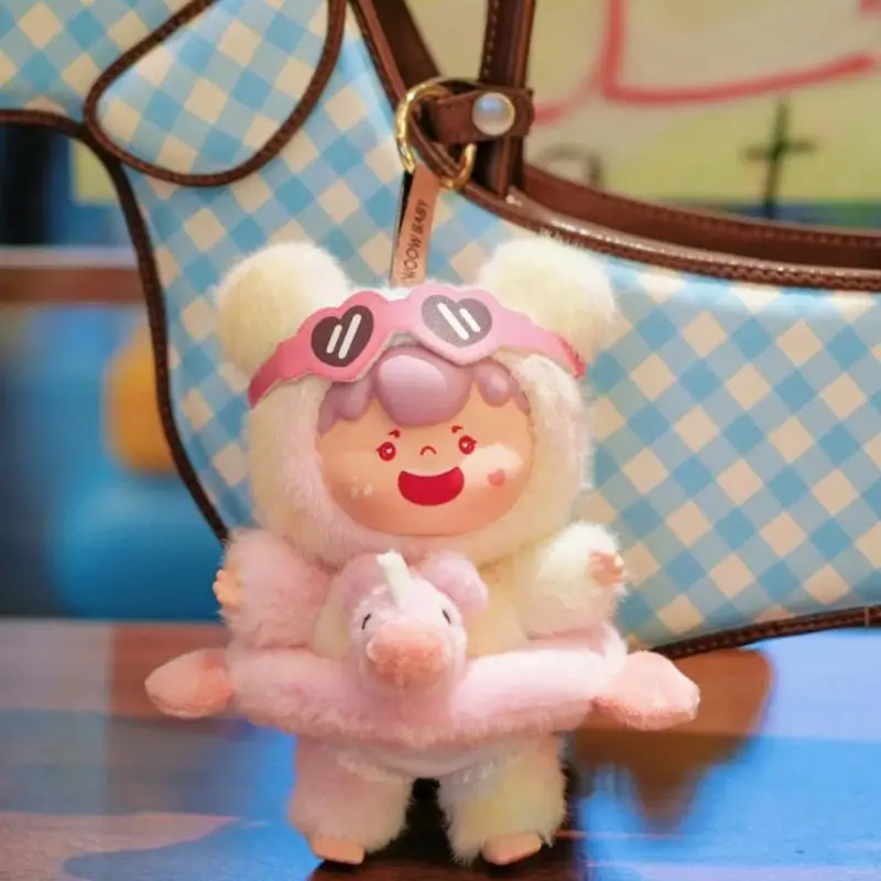 Keychain Plushies Cute Cartoon Animal Stuffed Toy Collectible Dolls Keychain Decoration Hangable Ornament For Living Room