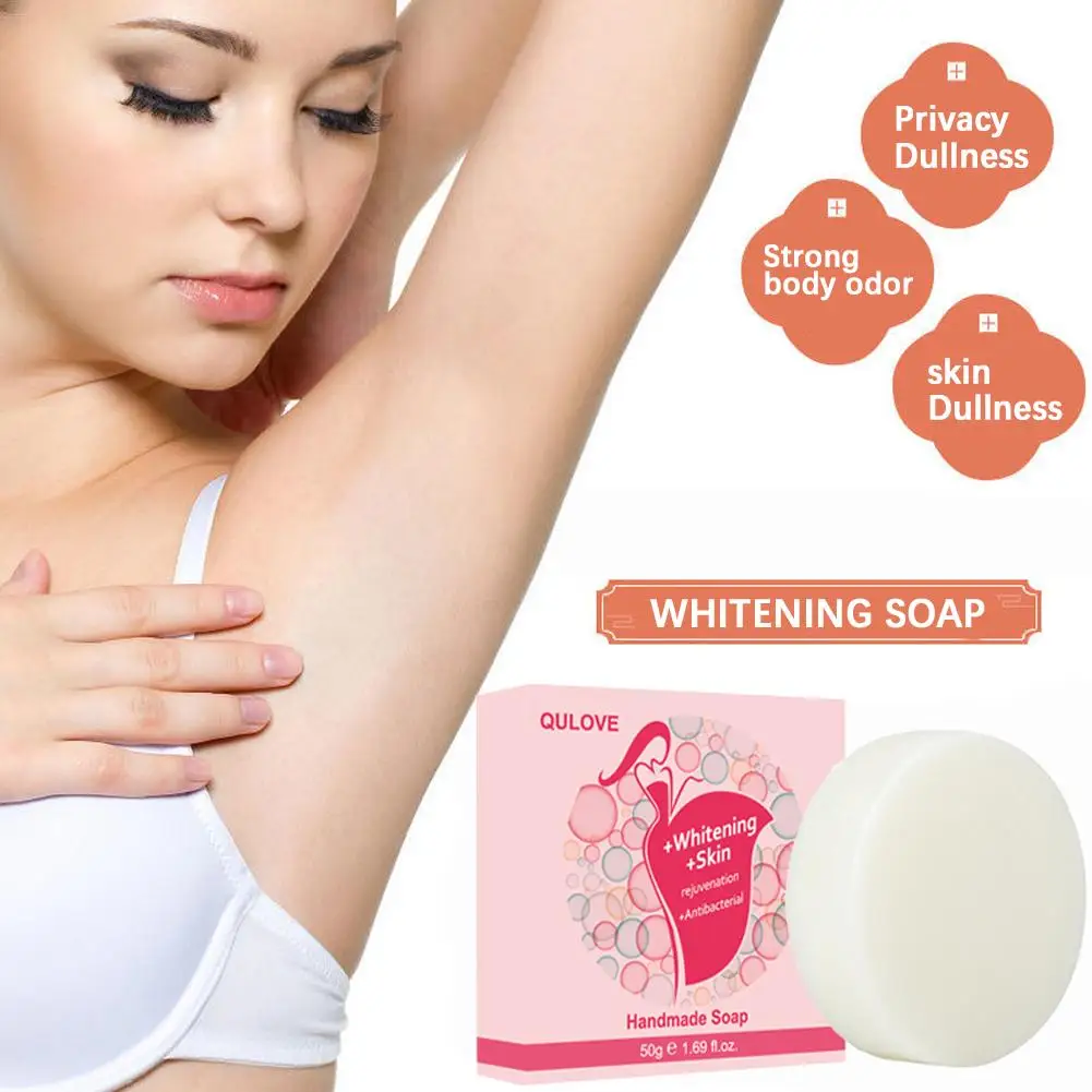 

Body Whitening Soap Deep Skin Bleaching Brighten Body Scrub Care Armpits White Knees Parts Nourishing Intimate Soap B8R0