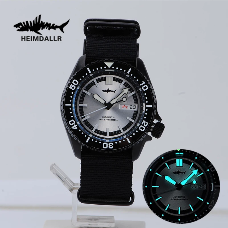 

Heimdallr SKX007 Luxury Men's Watch Top Double Calendar Date NH36 Sapphire Automatic Mechanical Watch 20Bar Waterproof Luminous