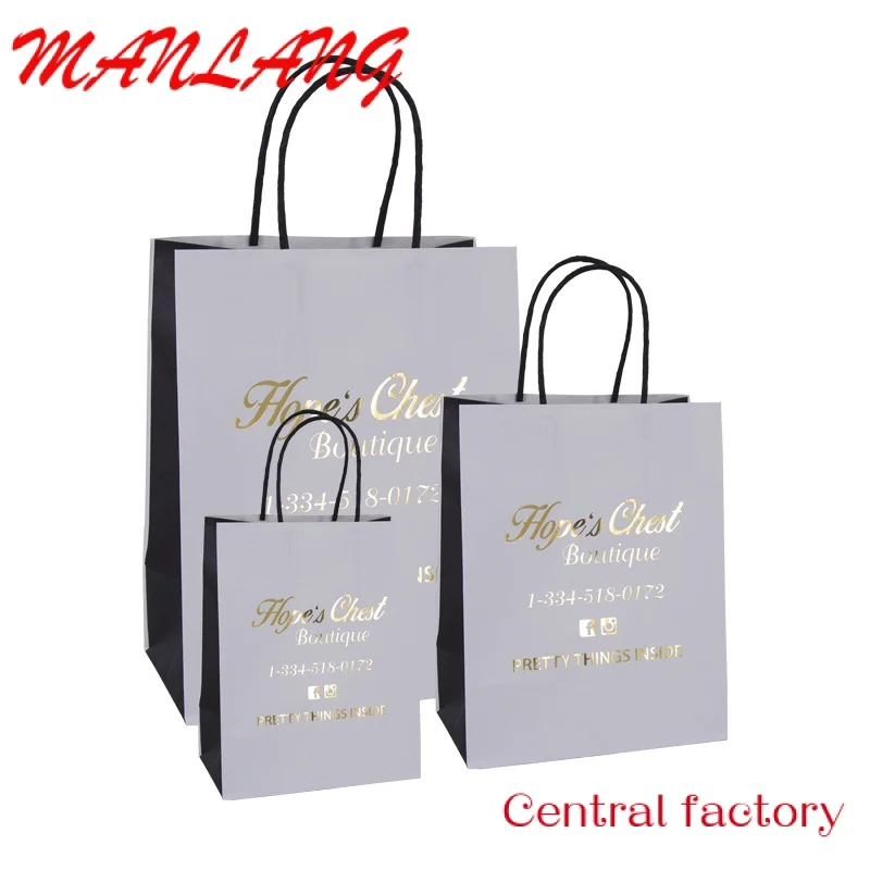 

Custom HDPK 2022 Factory Customized Kraft Paper Bags With Your Own Personal Logo Shopping Gift Paper Bags