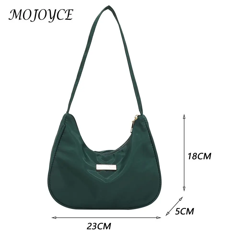Women Handbags Nylon Shoulder Bag Zipper Crescent Messenger