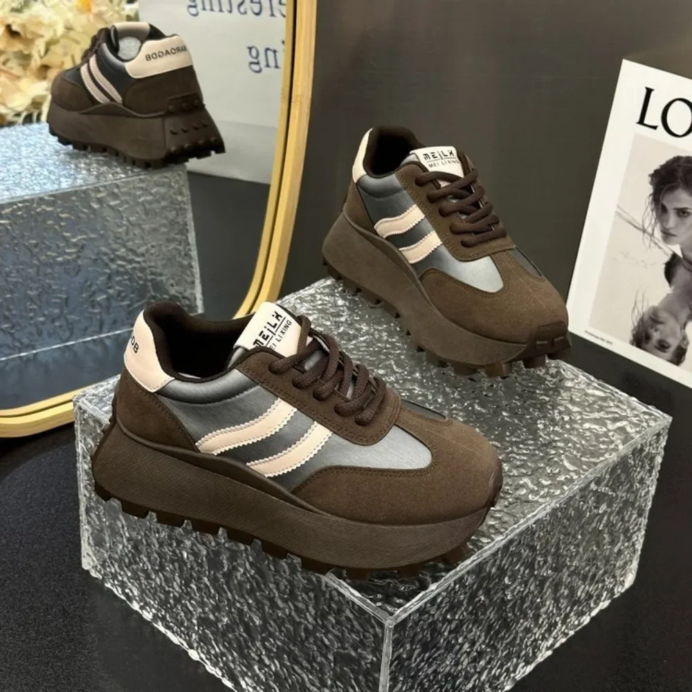 Women Mesh Breathable Platform Sneakers Women Casual Lace Up Outdoor Shoes Low Top Sneakers fashion Zapatos De Mujer