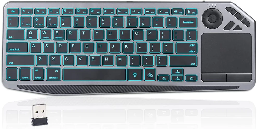 2.4G Teclado de TV Sem Fio com