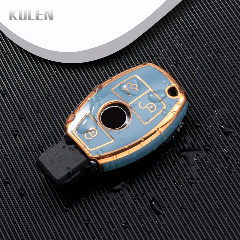 TPU Car Remote Key Case Cover Shell Fob For Mercedes Benz A C E S G Class GLA CLA GLK GLC CLS W204 W463 W176 W251 W205 AMG