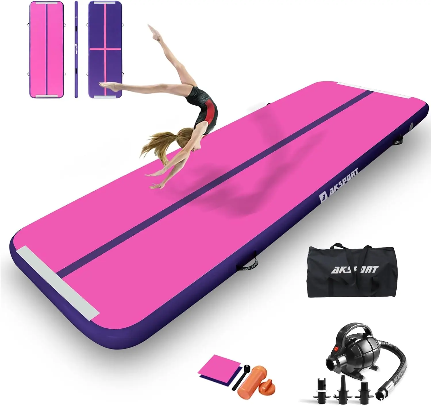 Gymnastics Air Mat Tumble Track Tumbling Mat Inflatable Floor Mats with Air Pump for Home Use