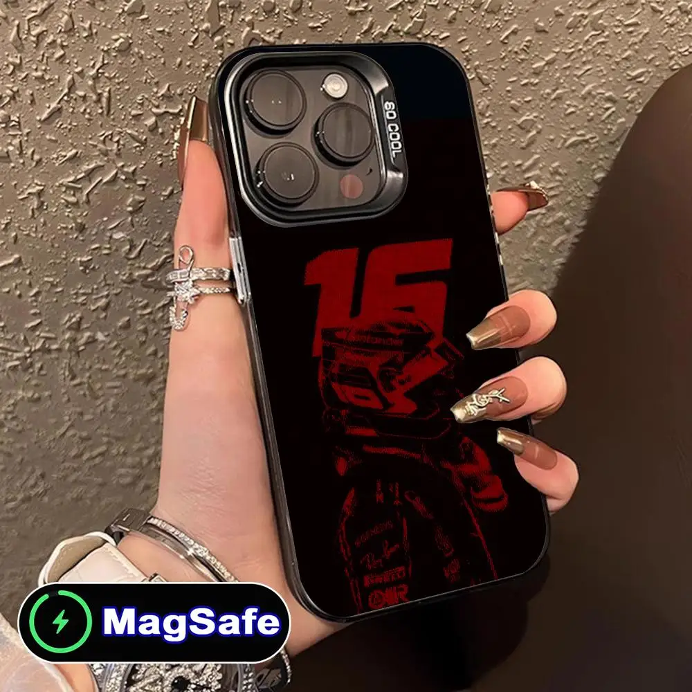 Translucent Color Print Sports Phone Case Featuring Charles Leclerc