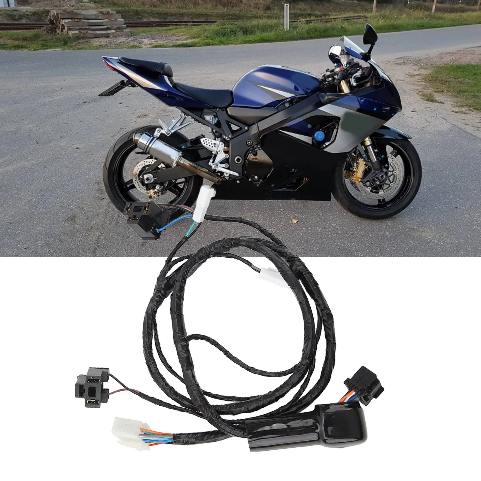 MotorcycleHeadlightWiringHarness3662029G30SpeedGaugesInstrument