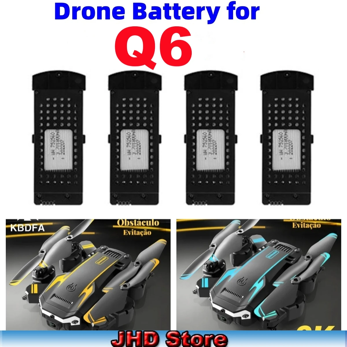 

Батарея дрона JHD Q6 только для дрона Q6 RC Q6 PRO, батарея дрона Q6 Pro 1800 мАч, литий-полимерная батарея