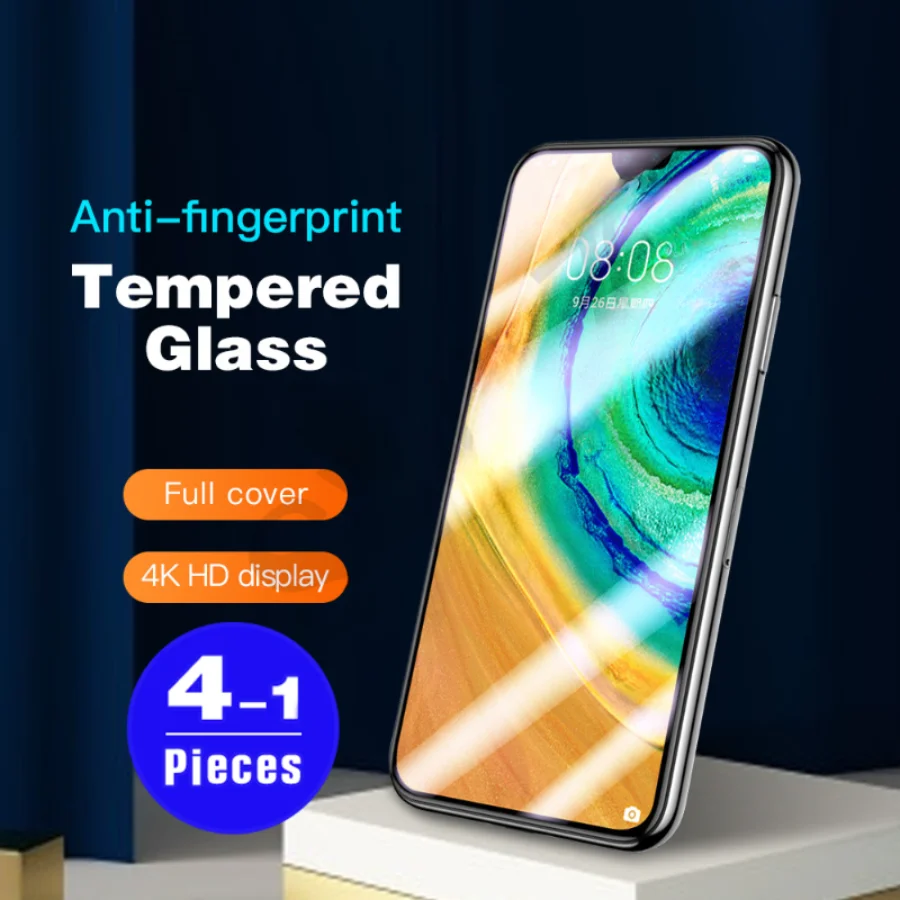 

4 шт. закаленное стекло для Huawei P20 P30 P40 lite E, Защита экрана для Huawei mate 20 30 30E pro plus 40 RS 40E 20X, пленка