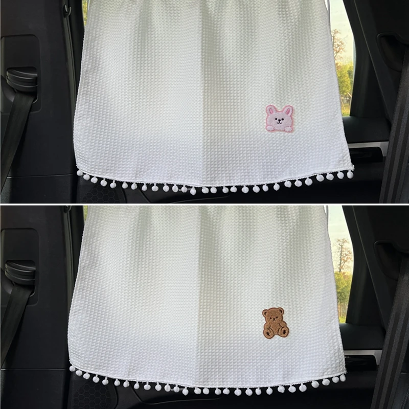 Car Side Window Sun Shade Universal Suction Cup Curtain Flower Car Window Sunshade Cover Cartoon Side Window Sunshade Uv Protection For Kid Baby Children