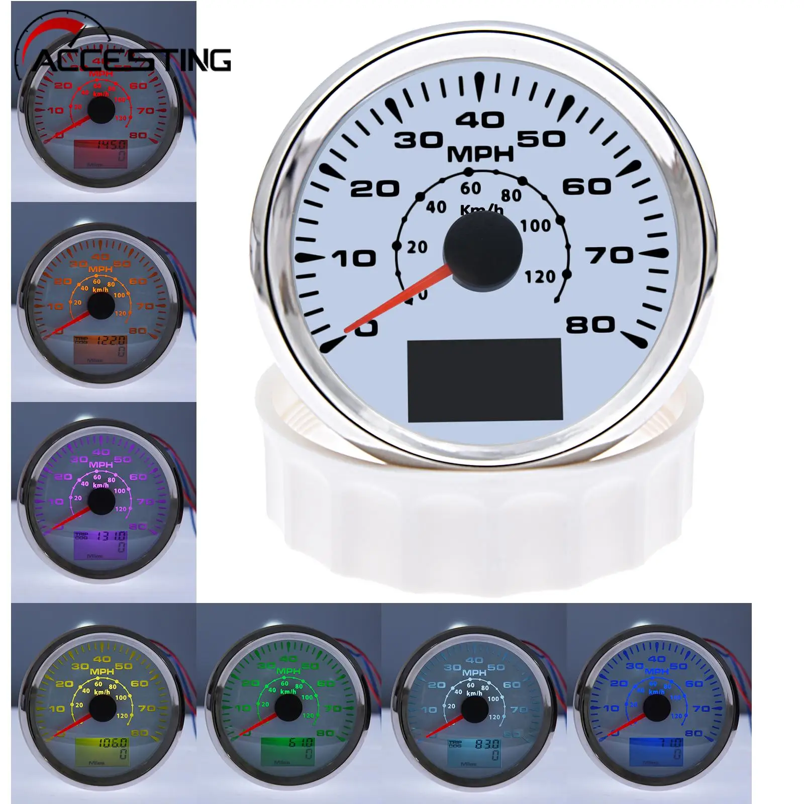 Boat GPS Speedometer Odometer 0-80MPH 0-120 KM/H Digital GPS Speed Gauge  for Motorcycle ATV UTV With Color Backlight AliExpress