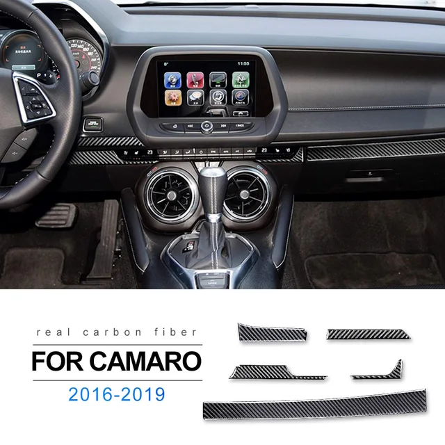 Echte Kohle faser für Chevrolet Camaro 2016 2017 2018 2019 2020 2021 2022  2023 Auto Innenausstattung rot schwarz Zubehör Aufkleber - AliExpress