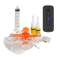 Windshield Crack Repair Kit With Suction Cup UV Lamp Car Glass Crack Repair Liquid Quick Repair Kit For Chips Star-Shaped Cracks 1