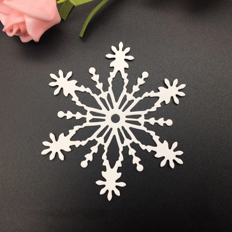 Grand Die Matrice De Découpe De Bordure Bonhommes De Neige Arbres Flocons Barrière Scrapbooking - Loisirs Créatifs