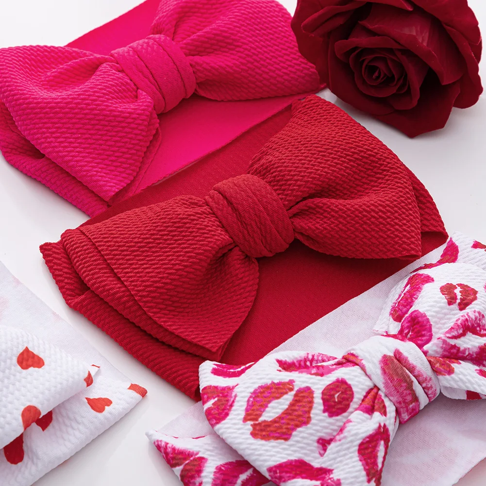 4pcs Valentine’s Day Baby Headbands 2