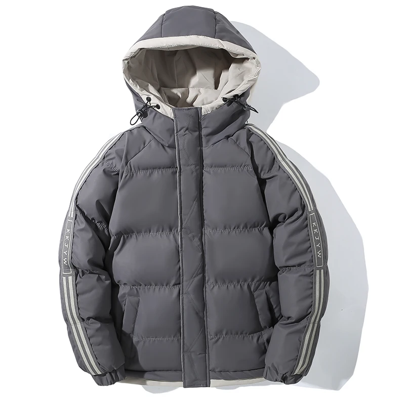 

Plus Size 8XL New Winter Thick Warm Jacket Men Casual Thick Hooded Windproof Parka Solid Color Plus Size Multi Pocket Men Jacket