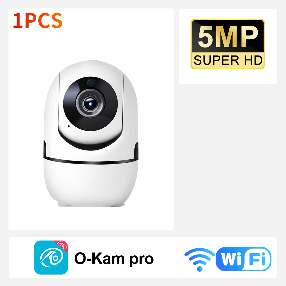 Câmera Monitor de Bebê PTZ 360 °   Câmera de Segurança Inteligente com Detecção de Movimento AI e Visão Noturna O-Kam Pro
