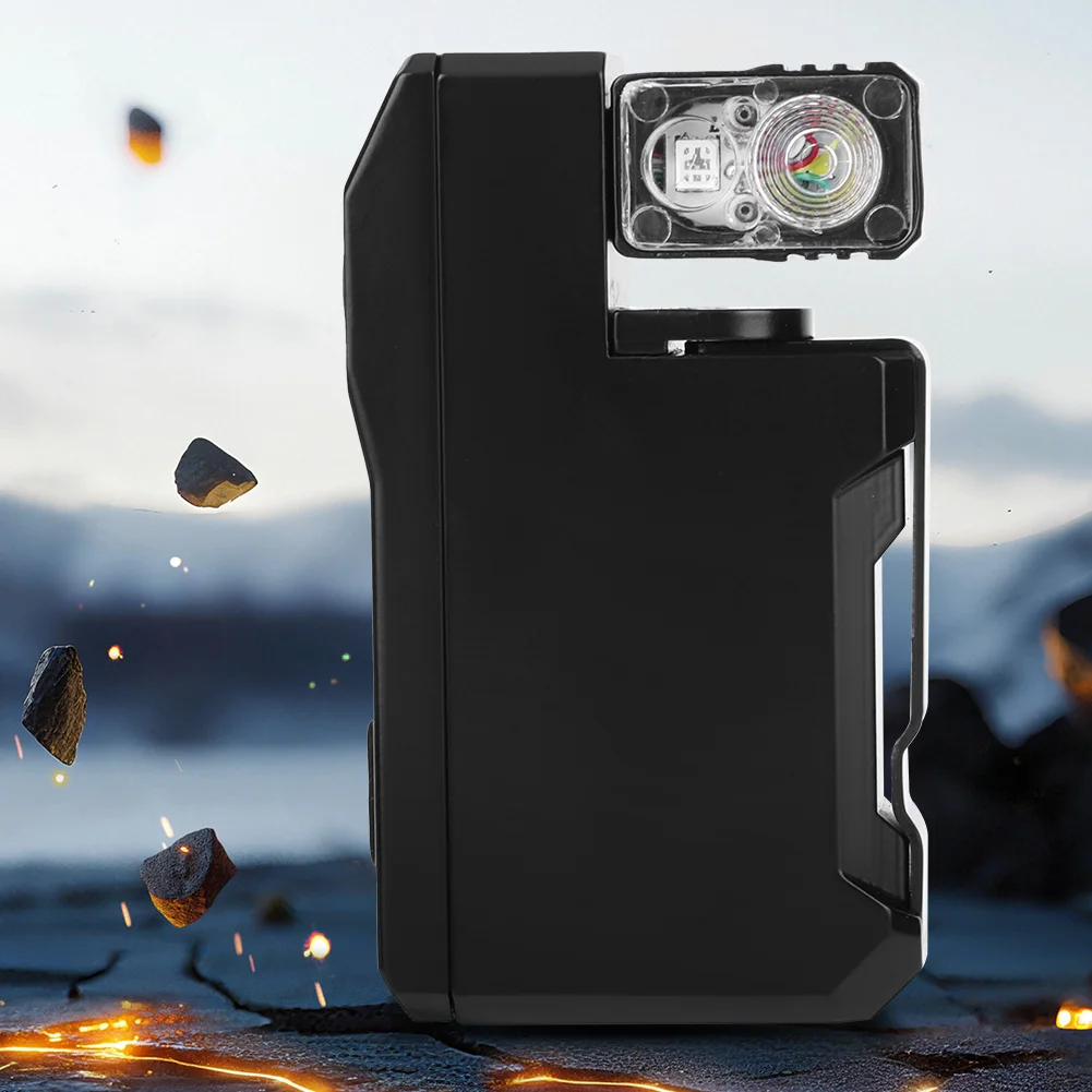 400LM Pocket Torch Rechargeable LED Keychain Light for Outdoor Camping (Black)