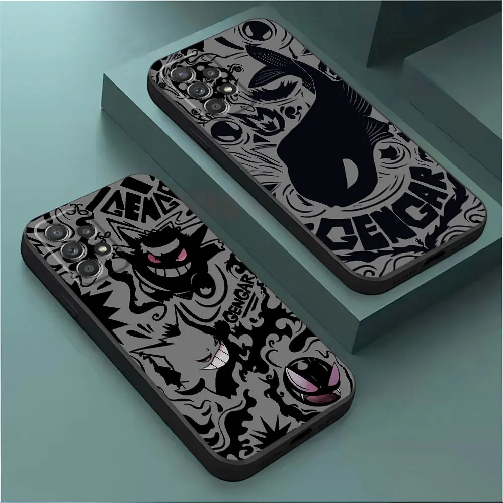 Pokemon Gengar Custodia Per Telefono Mewtwo Per Samsung Galaxy S22 Note 20 Ultra 10 Plus 8 9 S20 S23 5G S21 S21 Cover Posteriore Morbida Nera