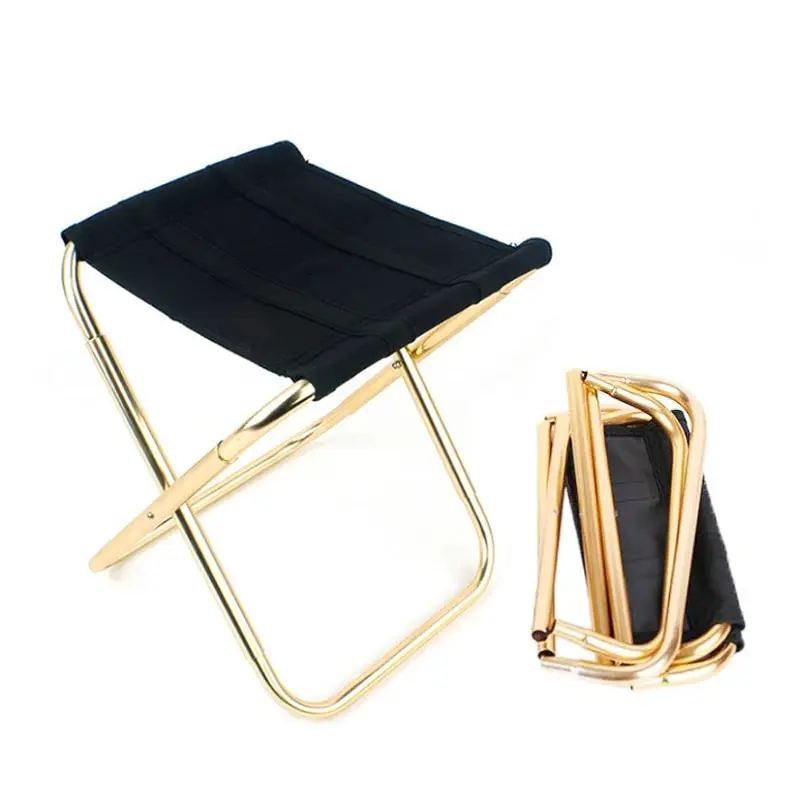Description Picture 4 of itemOutdoor Camping Chair Golden Aluminum Alloy Folding Chair With Bag Stool Seat Fishing Camping