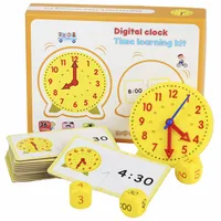 Children Montessori Clock Educational Toys Hour Minute Second Cognition Matching Puzzle Toys Kids Early Preschool Teaching Aids 1