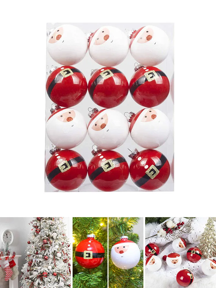 

12 шт. шар для рождественской елки, Рождественский шар с пузырьками, креативная роспись, рождественская елка, декор для свадьбы, фестиваля, елки
