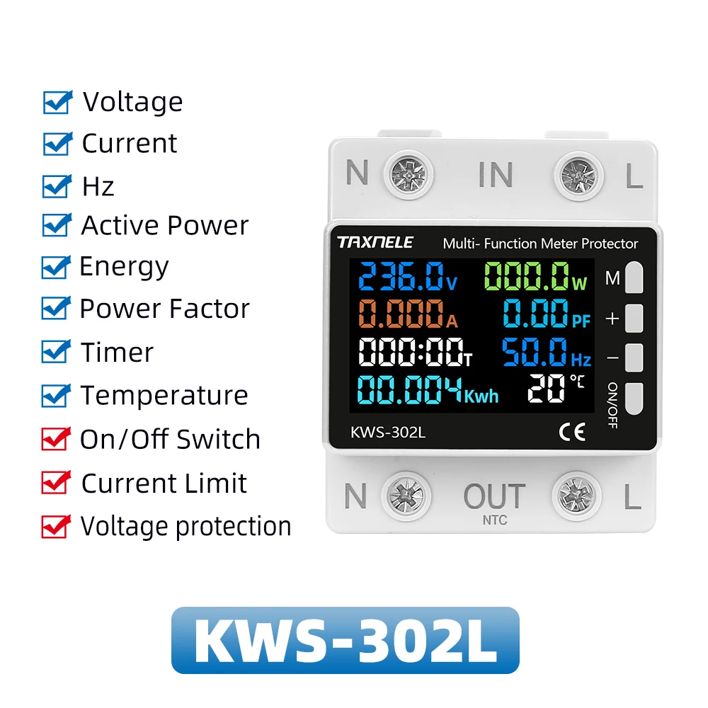 Smart WiFi Energy Meter with Voltage Protection and Temperature Monitoring