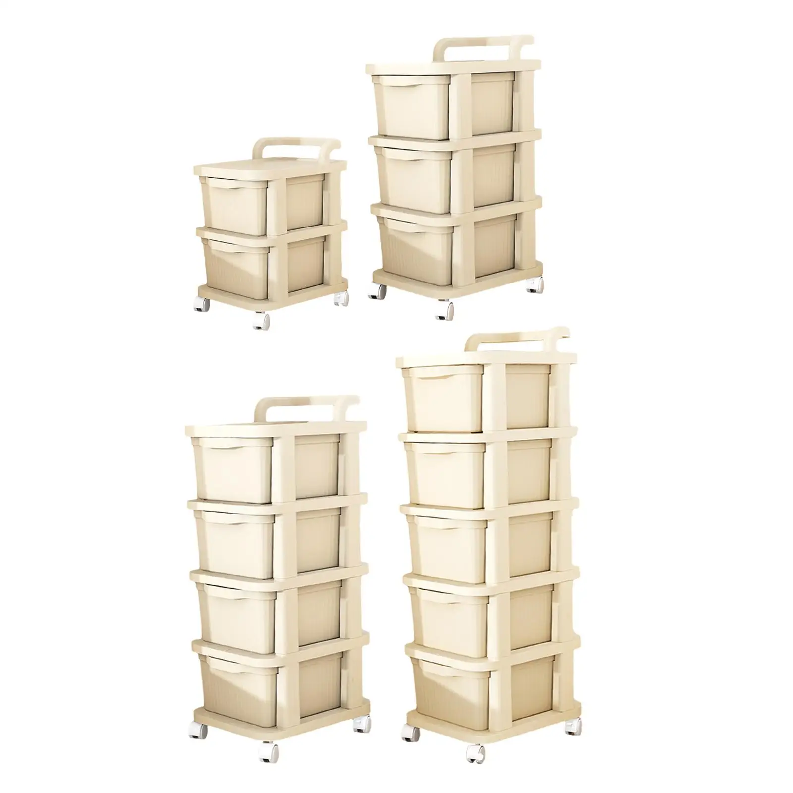 Storage Drawer Cart with 360&deg; Rotating Wheels Home Organization for Bathroom