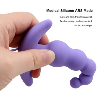 Anal Plug Vibrator Vibrating Anal Beads Female Masturbation  Male Prostate Massager Remote Control Sex Toy 10 Speeds 3