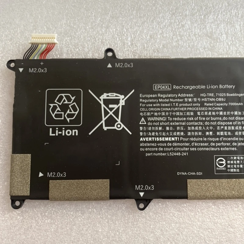 Bateria do Portátil para hp Elite Dragonfly Ep04xl Ep04056xl Hstnn-db9j Hstnn-ib8y L52448241 1c1 L52581005 G12023 g2 2023 8mk79ea - Imagem 3